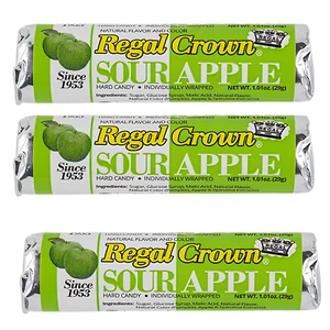 Regal Crown Sour Apple (3 unidades) Clásico Antiguo Caramelo Duro (Envío Gratis) - Imagen 1 de 1