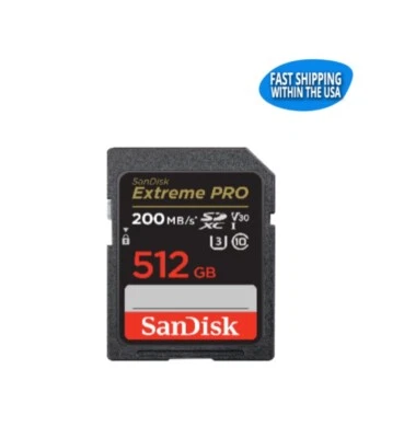 512GB Sandisk Extreme Pro SD Memory Card for Camera / Trail Camera / Computers - Image 1 of 4