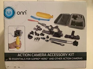 onn. GoPro Hero And Other Action Camera Accessory Kit, 16 Pieces - Picture 1 of 4