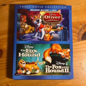 Disney Oliver and Company / The Fox & The Hound I & II (Blu-ray/DVD & Slipcover) - Picture 1 of 4
