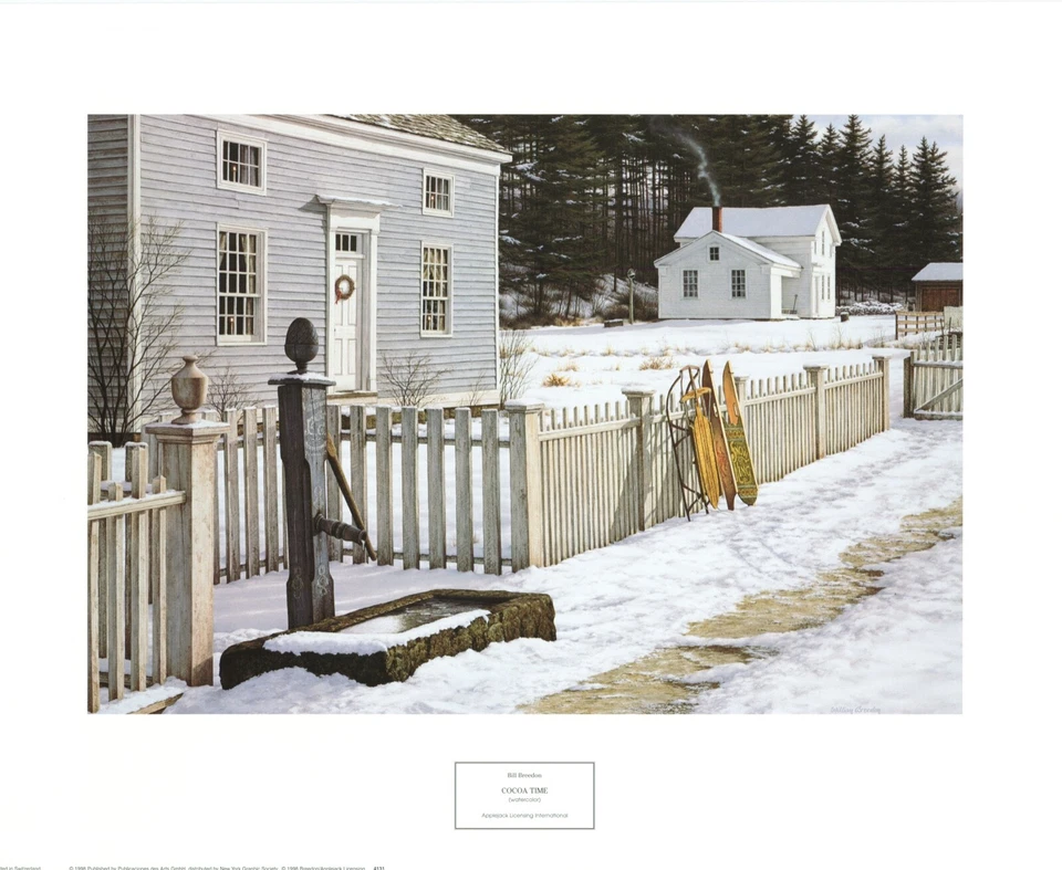 1998 Bill Breedon Cocoa Time 20x16 Snow Print - Image 1 of 1