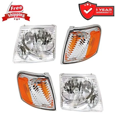Corner Lights Kit and Headlights Head Lamps For Ford Explorer Sport Trac 2001-05 - Image 1 of 4