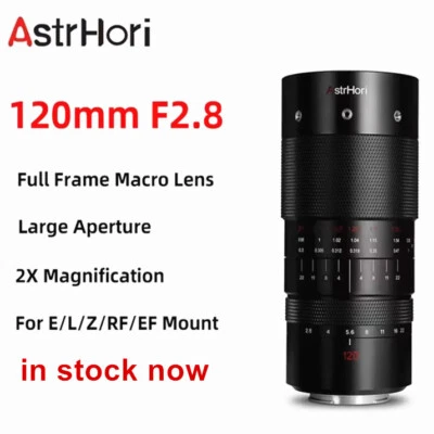 AstrHori 120mm F2.8 Macro 2X Full Frame Lens for Canon Nikon Sony L-Mount Leica - Image 1 of 4
