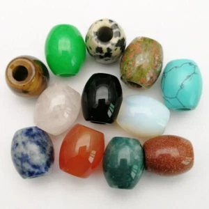 12pcs natural mixed stone big hole beads charm 16x18MM for making DIY bracelet - Picture 1 of 6