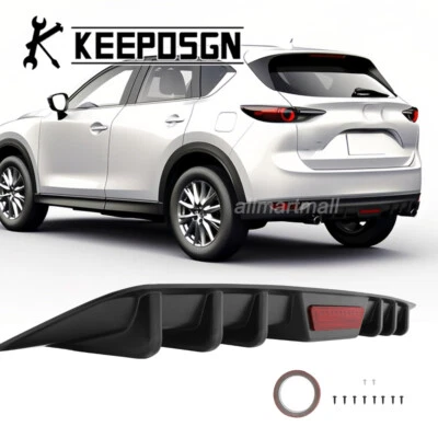 Rear Bumper Diffuser Reflective Strip Tail Light Shark Fins for Mazda CX-5 CX-3 Foto 1 de 4