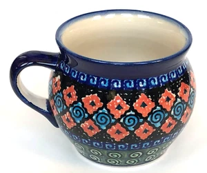 Tazza a bolle Unikat ceramica polacca firmata artista caffè tè zuppa Polonia 14 oz - Foto 1 di 10