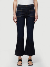 NWT FRAME Sutherland/Dark Blue Le Bardot Crop Flare Jeans Size 24 $240