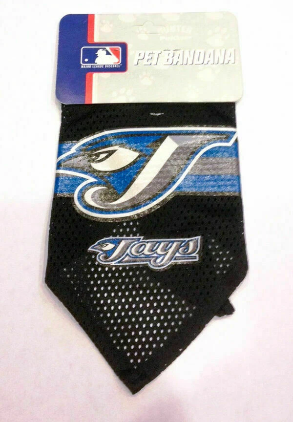 TORONTO BLUE JAYS PERRO GATO CAMISETA DE BÉISBOL BANDANA SIN CORBATA M/L Foto 1 de 1