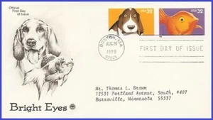 USA5 #3230 ADDR PCS ARTCRAFT FDC STR2 Bright Eyes Dog - Picture 1 of 1