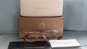 Anteojos sin montura Versace MOD 1248-B 1052 $450 NUEVOS EN CAJA #17 - Imagen 1 de 9
