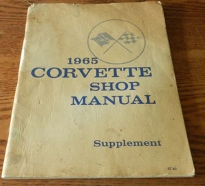 Corvette 1965 usado suplemento manual de tienda - Imagen 1 de 8