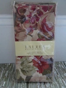 RALPH LAUREN 4 Napkins 20" X 20" Cliffwoods/Rust 100% Cotton Fall Floral Grapes - Picture 1 of 4