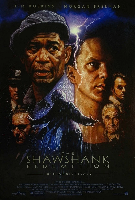 Impresión de póster de la película The Shawshank Redemption Tim Robbins, Morgan Freeman Foto 1 de 1