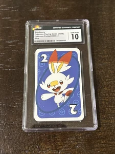 Scorbunny CGC 10 GEM MINT BLUE 2 carte da gioco Pokemon Pocket Uno 2019 - Foto 1 di 2
