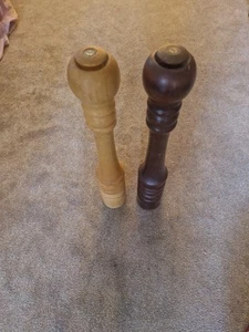 X2 Large Resturant Brown Wooden Vintage Pepper Mill Grinder 52cm T&G CORK Top - Picture 1 of 24