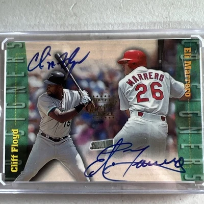 Tarjeta de Cliff Floyd & Eli Marrero 1999 certificado por Topps edición de autógrafo de duelo n.º CS5 Foto 1 de 2