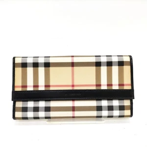 NO TARIFFA BURBERRY LONDON Portafoglio lungo beige PVC 3970450 - Foto 1 di 10