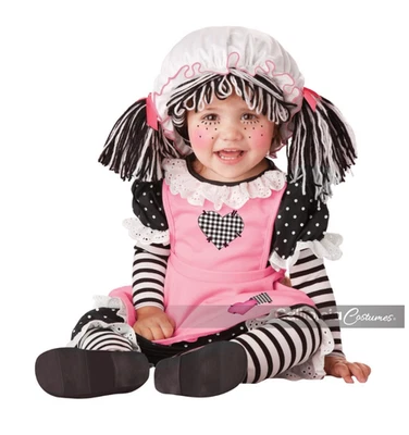 Disfraz California MUÑECA BEBÉ Raggedy Anne Rag Doll Infantil 18-24 Meses ¡NUEVO! #186 Foto 1 de 2