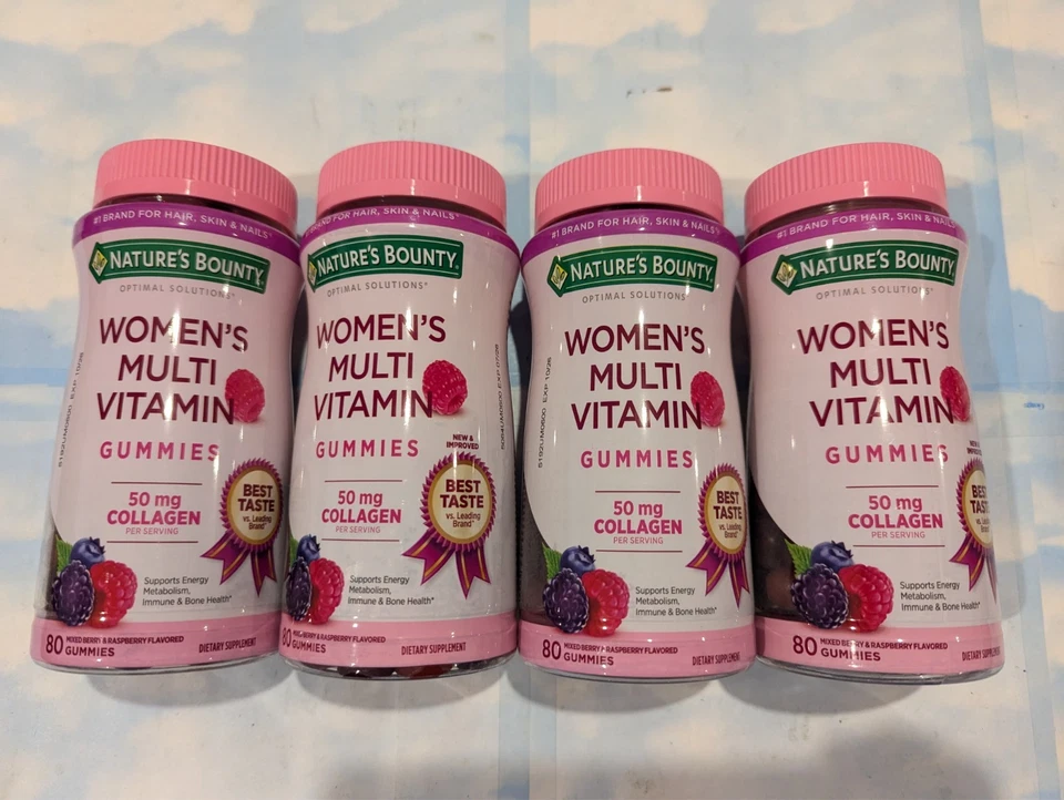 LOTE (4) GOMITAS MULTIVITAMÍNICAS NATURE'S BOUNTY SOLUCIONES ÓPTIMAS MUJER 80 CNT Foto 1 de 1