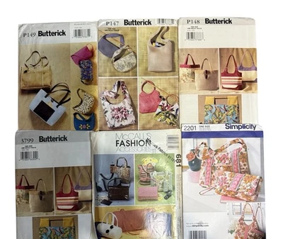 Purse Pattern Lot of 12 Purse Totes Backpacks  Shoulder Bags All UNCUT - Image 1 of 2