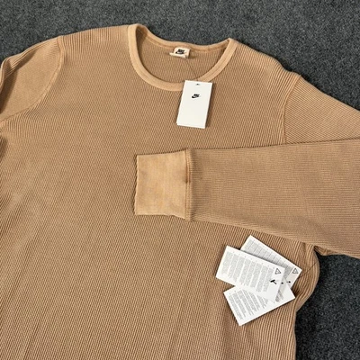 Camisa térmica Nike Waffle para hombre 4XL marrón tostado manga larga cuello redondo FZ6579-200 NUEVA CON ETIQUETAS Foto 1 de 4