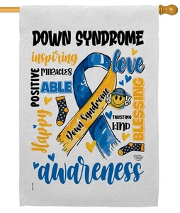 Down Syndrome Awareness Sublimated House Flag - Picture 1 of 1