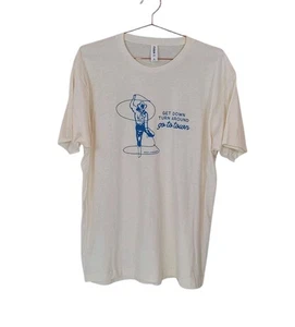 Pre-Owned TULTEX XL Get Down Turn Around Go To Town Graphic T Shirt Men Unisex - Picture 1 of 8