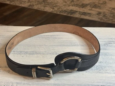 Dolce & Gabbana женщин черный шагреневой кожи D кольцо ремень размер 36 - см. Описание - Изображение 1 из 4