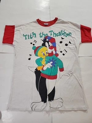 Винтажная футболка 1991 один размер Looney Tunes Sylvester Tweety музыкальные ноты  - Изображение 1 из 4