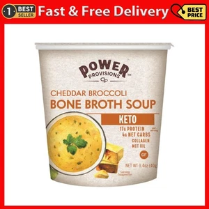 Cheddar Broccoli Osso Brodo Zuppa Tazze Keto Zuppa Istantanea Collagene Infuso - Foto 1 di 7