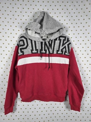 Suéter Camisa Victorias Secret Rosa Pequeño Pullover Con Capucha Logo Bloque de Color  Foto 1 de 4