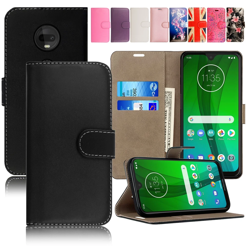 Funda de teléfono abatible para Motorola Moto G3 G4 G6 G7 G8 Plus Power Play cubierta de cuero Foto 1 de 1