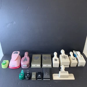 PAPER PUNCH LOT OF 15 Various Sizes, Stampin Up, Martha Stewart, eK Tools - Picture 1 of 14