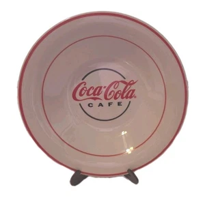 Coca-Cola Café 8 3/4 pulgadas Coca-Cola Sopa Pasta Cuenco Borde Ancho Gibson 2000 Banda Roja - Imagen 1 de 4