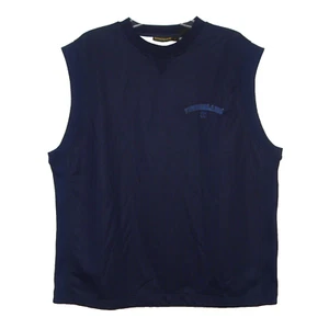 Timberland Mens Navy Sleeveless Cotton Blend French Terry Muscle Shirt Size XL - Picture 1 of 5