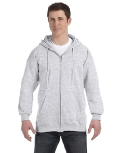 Hanes Unisex Full-Zip Hooded Sweatshirt Ultimate Cotton Heavyweight Hoodie F280 - Picture 1 of 13