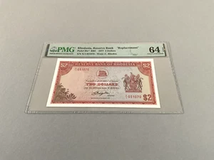 Rhodesia 2 Dollars P-35c* 'Replacement' 1977 PMG 64 EPQ - Picture 1 of 4