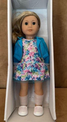 American Girl новый действительно меня светлые волосы карие глаза JLY сегодня #24 синий жакет - Изображение 1 из 3