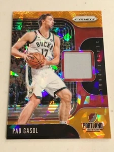 Pau Gasol 2019-20 Prizm Orange Ice Sensational Swatch Bucks SS-PAU - Imagen 1 de 2