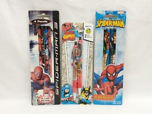 The Amazing Spiderman Pencil Pen Set NEW OLD STOCK 2008 3 total packs NOS NEW