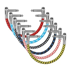 Cable de pedal de guitarra tejido AZOR 15CM conector efecto guitarra 6 piezas buena cantidad - Imagen 1 de 10