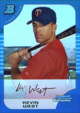 2005 Bowman Chrome Blue Refractors #175 Kevin West /150