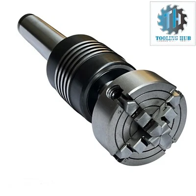 4 Jaw Independent Lathe Chuck 2-3/4 70mm M14X1 MT4 Heavy Duty Revolving Center - Image 1 of 4