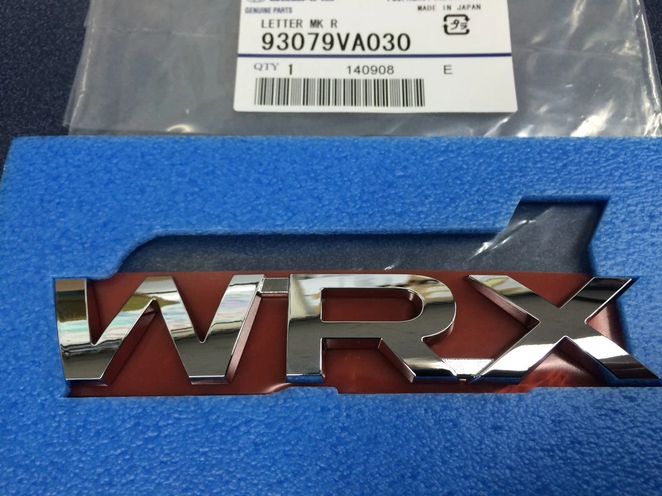 NUEVO emblema trasero genuino OEM Subaru WRX "WRX" 2015 Impreza WRX STi Foto 1 de 1