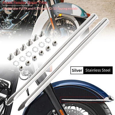 Front Fender Spear Trim For Harley Electra Street Tri Glide Softail FLSTN FLSTC Foto 1 de 4