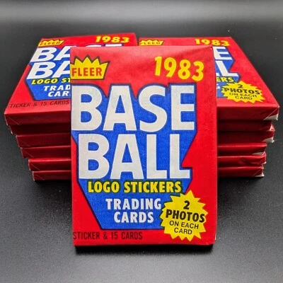(1) Unopened 1983 Fleer Baseball Wax Pack — 15 cards, 1 sticker - Image 1 of 2