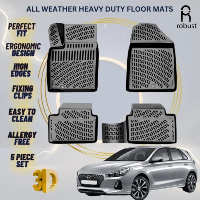 Tapetes forros para Hyundai Elantra GT 2017-2024 alfombras de alta resistencia para todo tipo de clima Foto 1 de 4