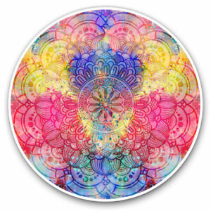 2 x Vinyl Stickers 20cm - Colourful Abstract Mandala Cool Gift #2715