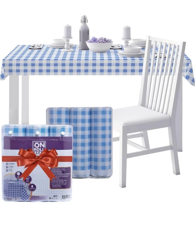 3x10 Pack Blue Disposable Table Cover Universal Size 40x47 Inches - Image 1 of 4