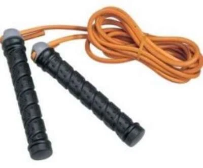 PHOENIX Leder-Springseil mit Gewichtgriffen